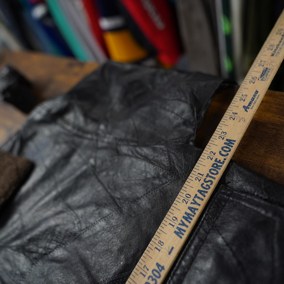 (M) Vintage M Collection Leather Bomber Flight Aviation Jacket  90s Men's M Black