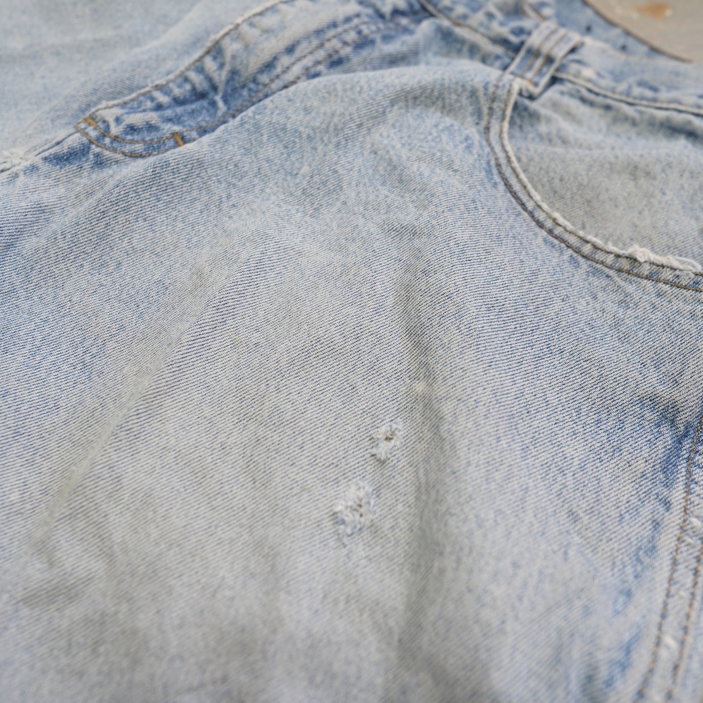 (Sz. 32) Vintage SouthPole Y2K Baggy Denim Shorts Mens 32in 2000s Jorts Light Blue Skate