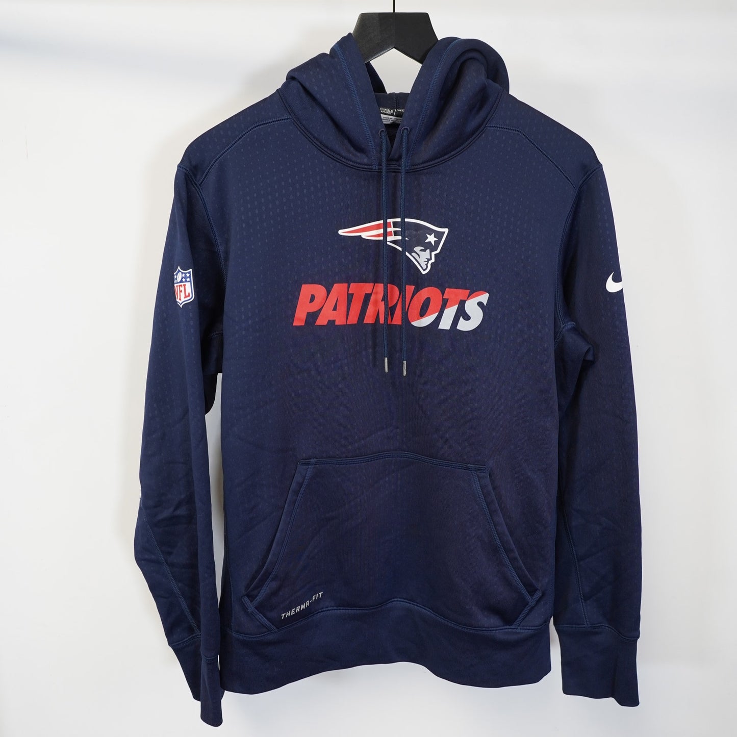 (M) New England Patriots Nike Therma-Fit Hoodie Men's M Navy Blue NFL