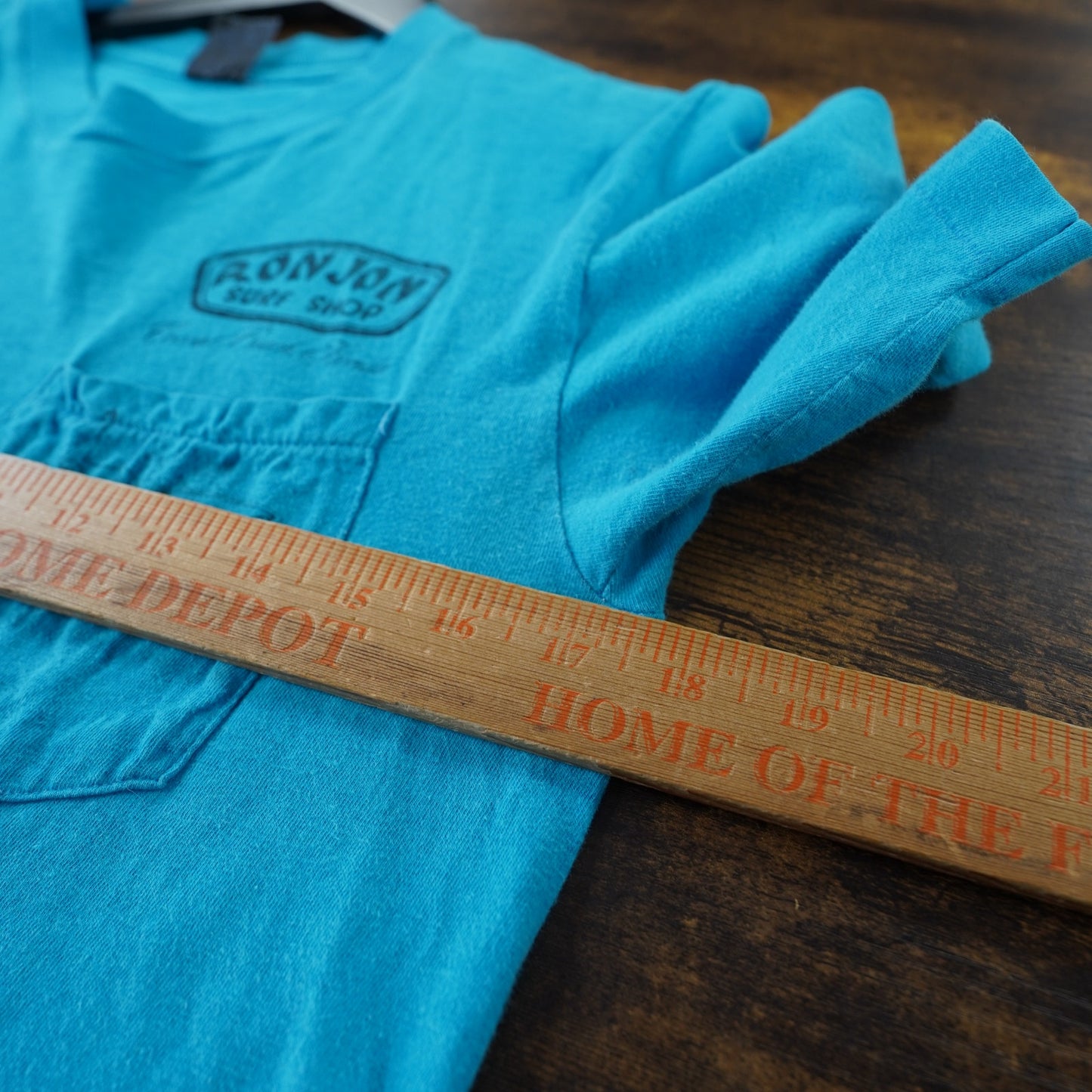 (S) Vintage Ron Jon Surf Shop Single-Stitch 80s Pocket T-Shirt Men's S Blue Anvil