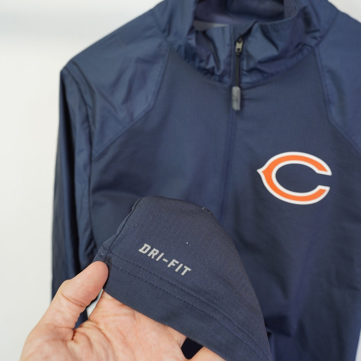 (S) Nike Chicago Bears Full Zip On Field Performance Windbreaker Jacket Men's S Blue