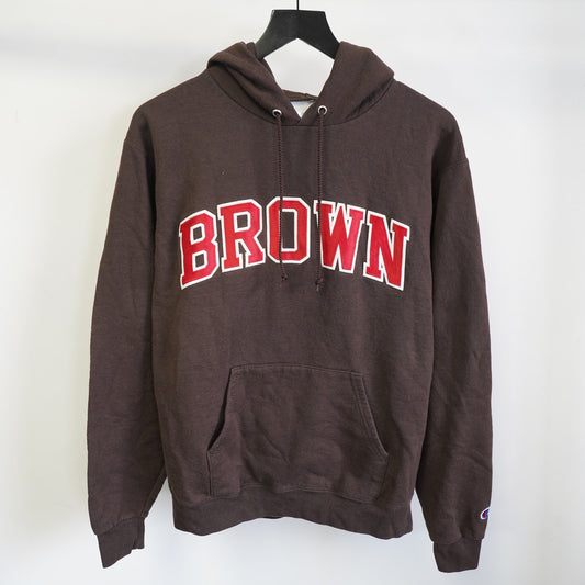 (M) Vintage Brown University Bears Embroidered Champion Hoodie Men's M Brown Red