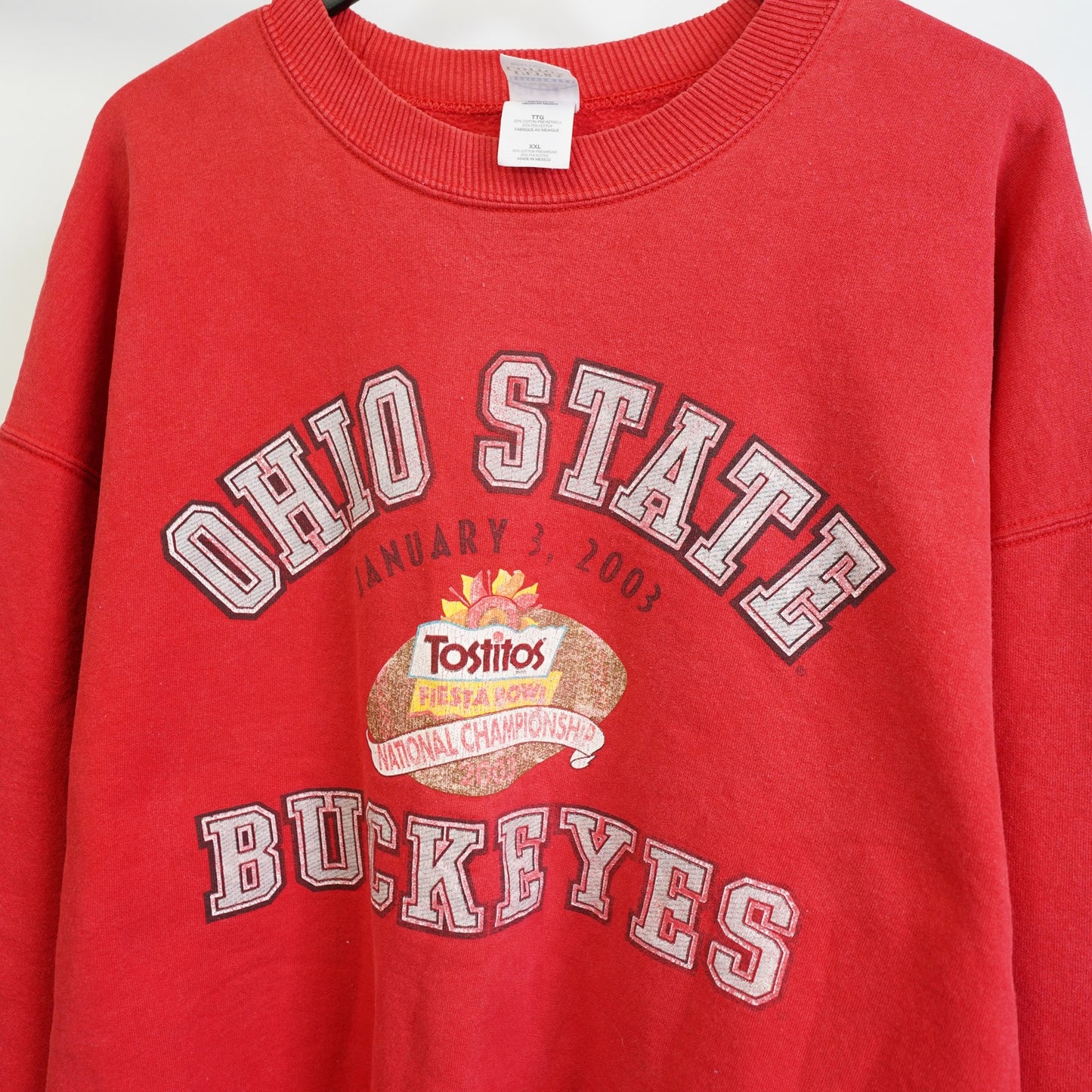 (XXL) Vintage Ohio State Buckeyes Y2K Fiesta Bowl Sweatshirt Men's XXL Red Gildan 2000