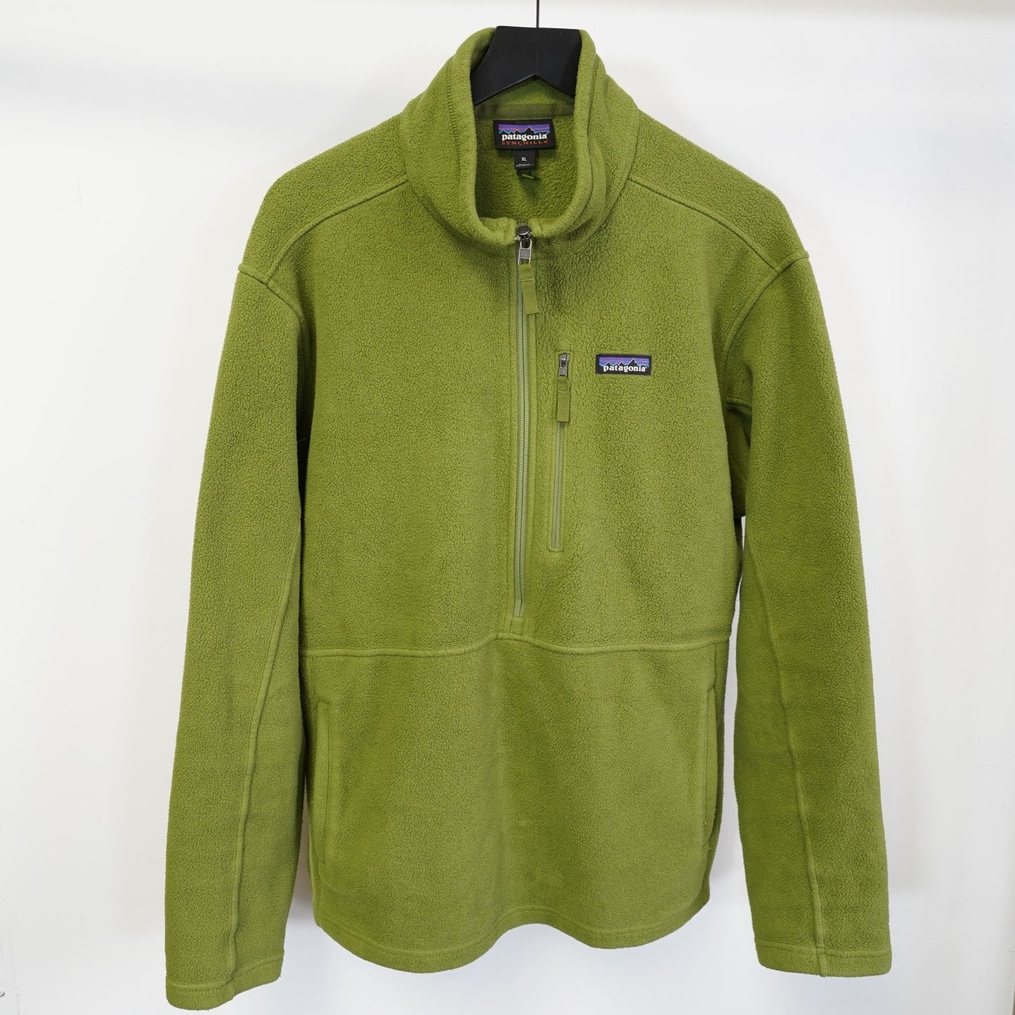 (XL) Vintage Patagonia Synchilla Pullover Mens XL Green Marsupial Half Zip Outdoor