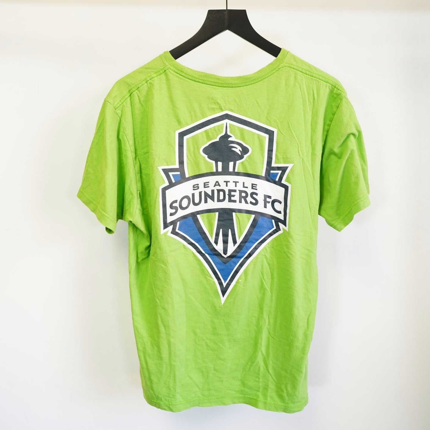 (L) Adidas Seattle Sounders MLS Soccer T-Shirt Men's L Lime Green Futbol