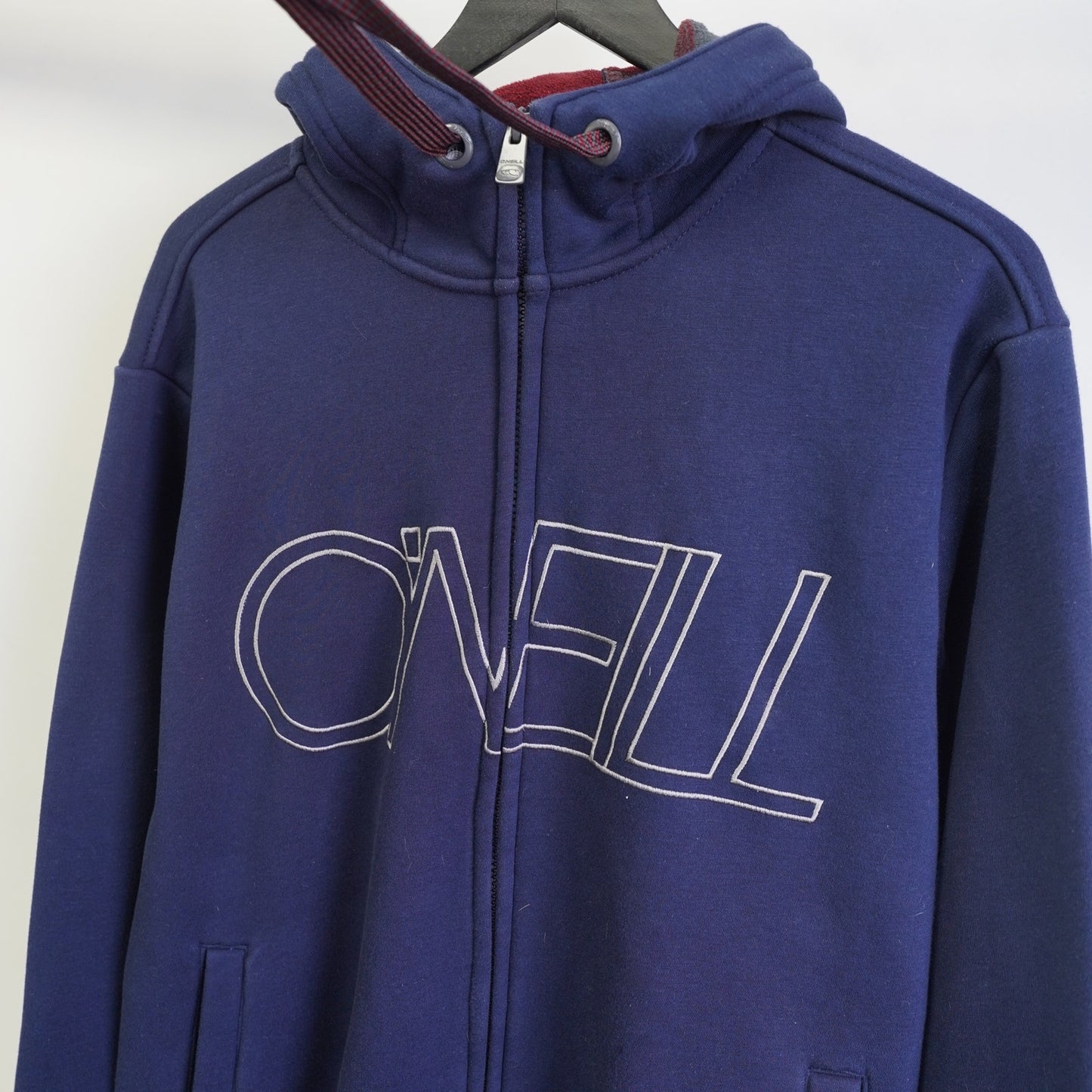 (L) Vintage O'neill Surf & Skate Y2K Full Zip Hoodie Men's L Navy Blue Lined 2000s