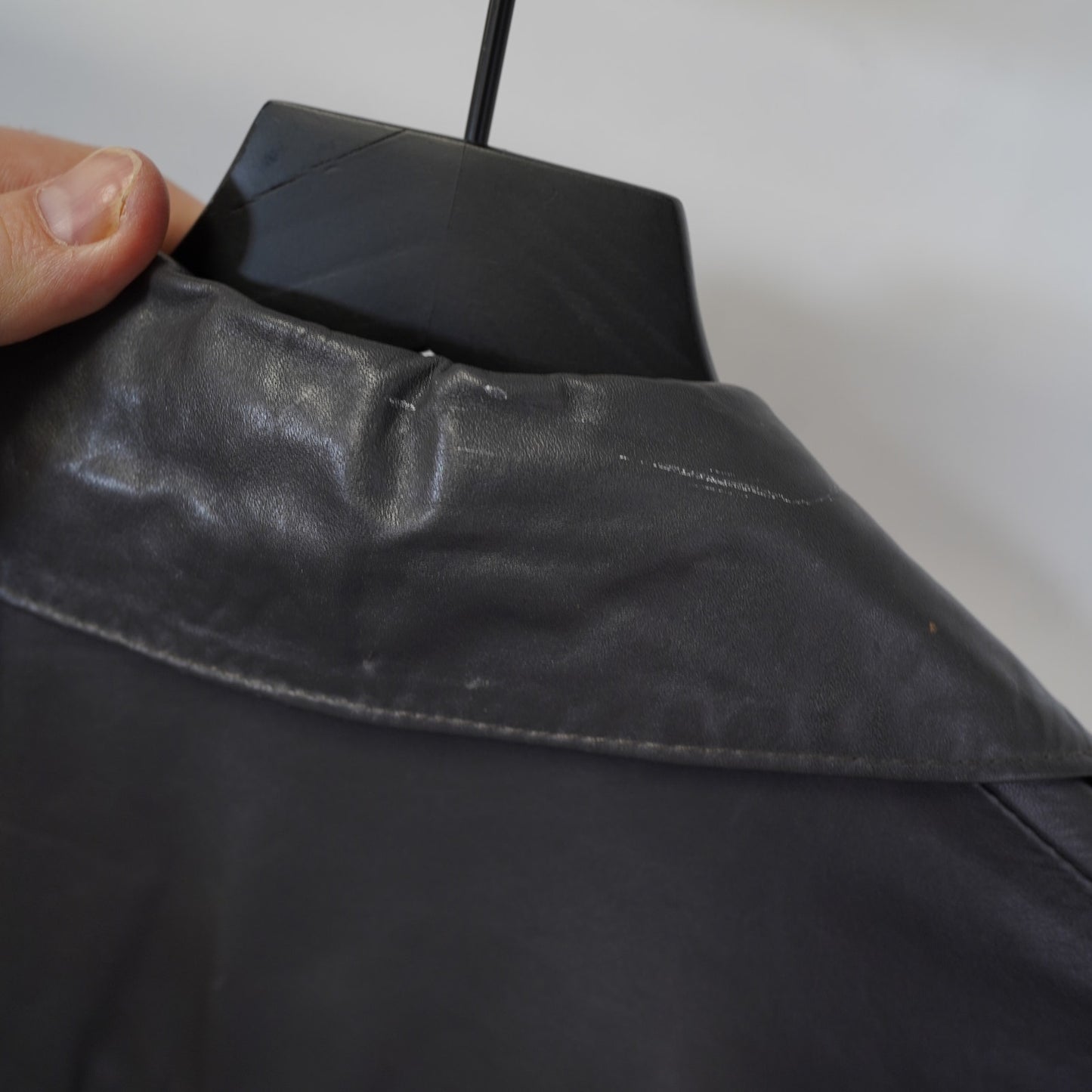 (Women's 20T) Vintage Montgomery Ward Tannery Belted Leather Gray Trench Coat Jacket