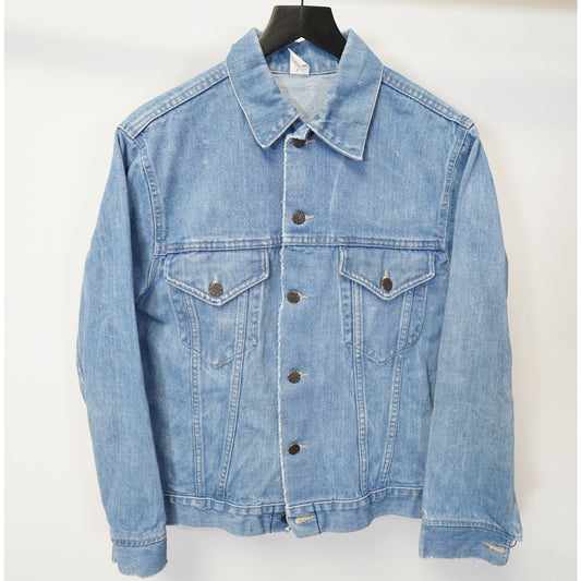 (M) True Vintage 1970s Light Wash Denim Jacket Men's M Western Indie