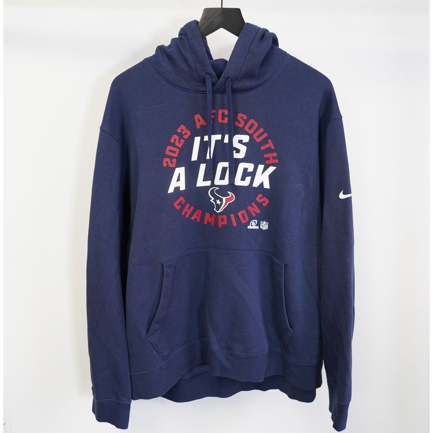 (XXL) Houston Texans Nike Team NFL Hoodie Men's Navy Blue Tech Football Dri-Fit