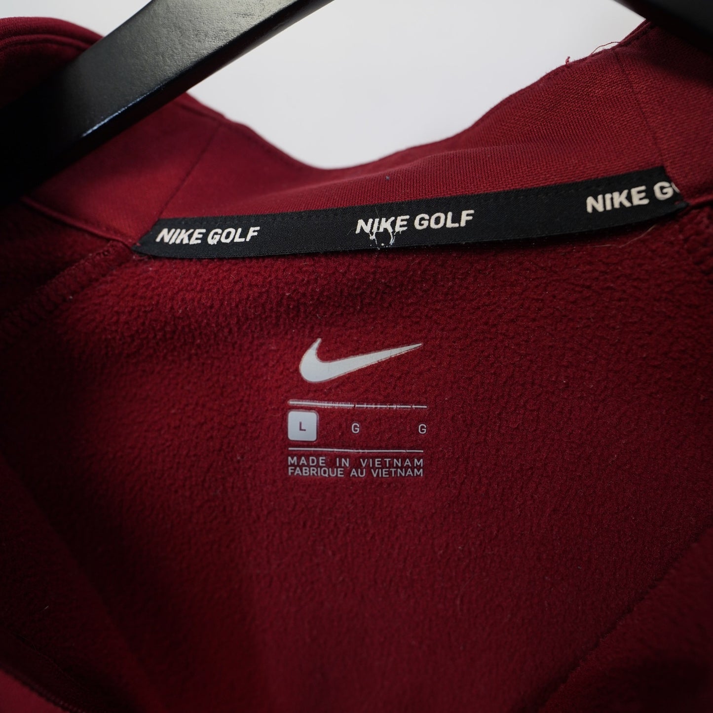 (L) Nike Golf Ohio State Buckeyes 1/4 Zip Pullover Jacket Men's L Red Gray Two Tone