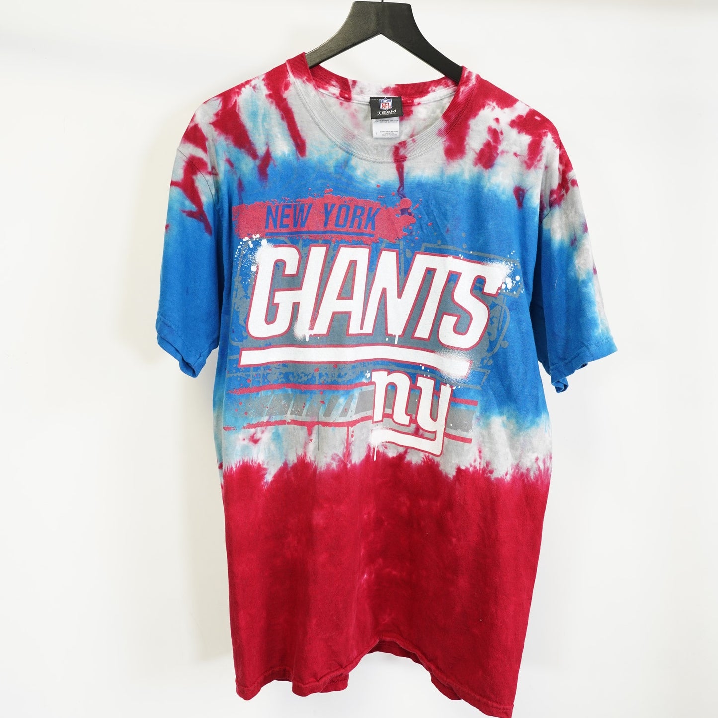 (L) Vintage New York Giants Tie Dye Team NFL T-Shirt Men's L NY Blue Y2K Football