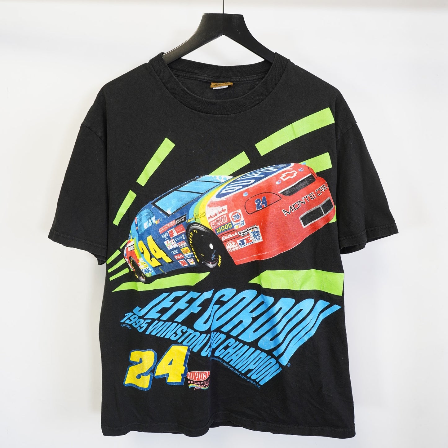 (L) Vintage Jeff Gordon 1995 Winston Cup Champ Nutmeg Nascar T-Shirt Men's L AOP