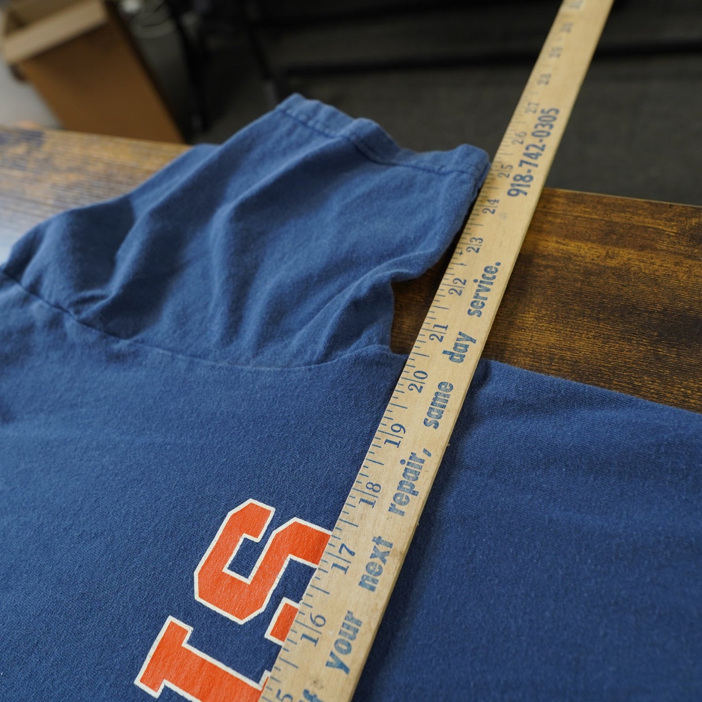 (L) Vintage Illinois Illini NCAA T-Shirt Men's L Navy Blue Orange 2000s Y2K