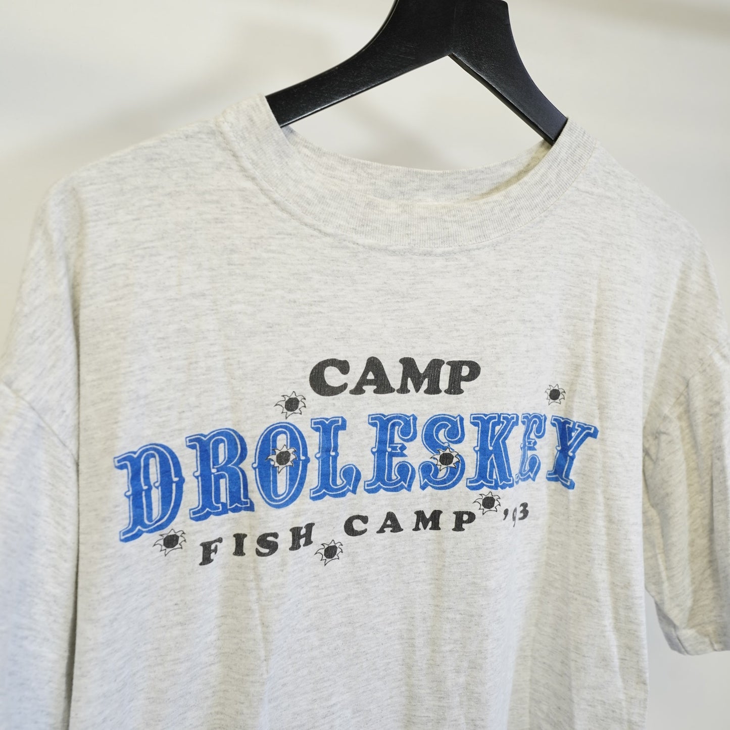 (L) Vintage Texas A&M Aggies Russell Athletic Fish Camp T-Shirt Men's L 90s Gray