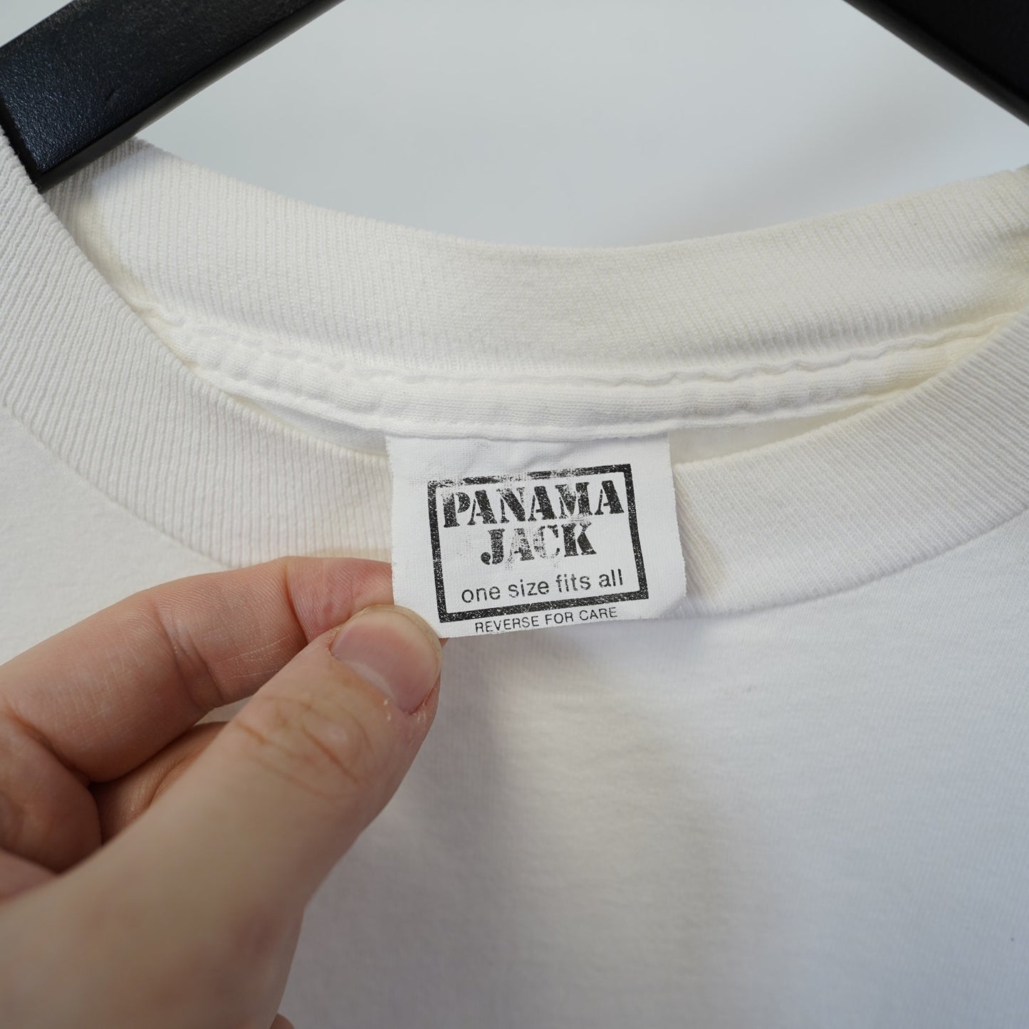 (XL) Vintage Panama Jack Single-Stitch Surf T-Shirt Men's XL White Parrot Nature 90s