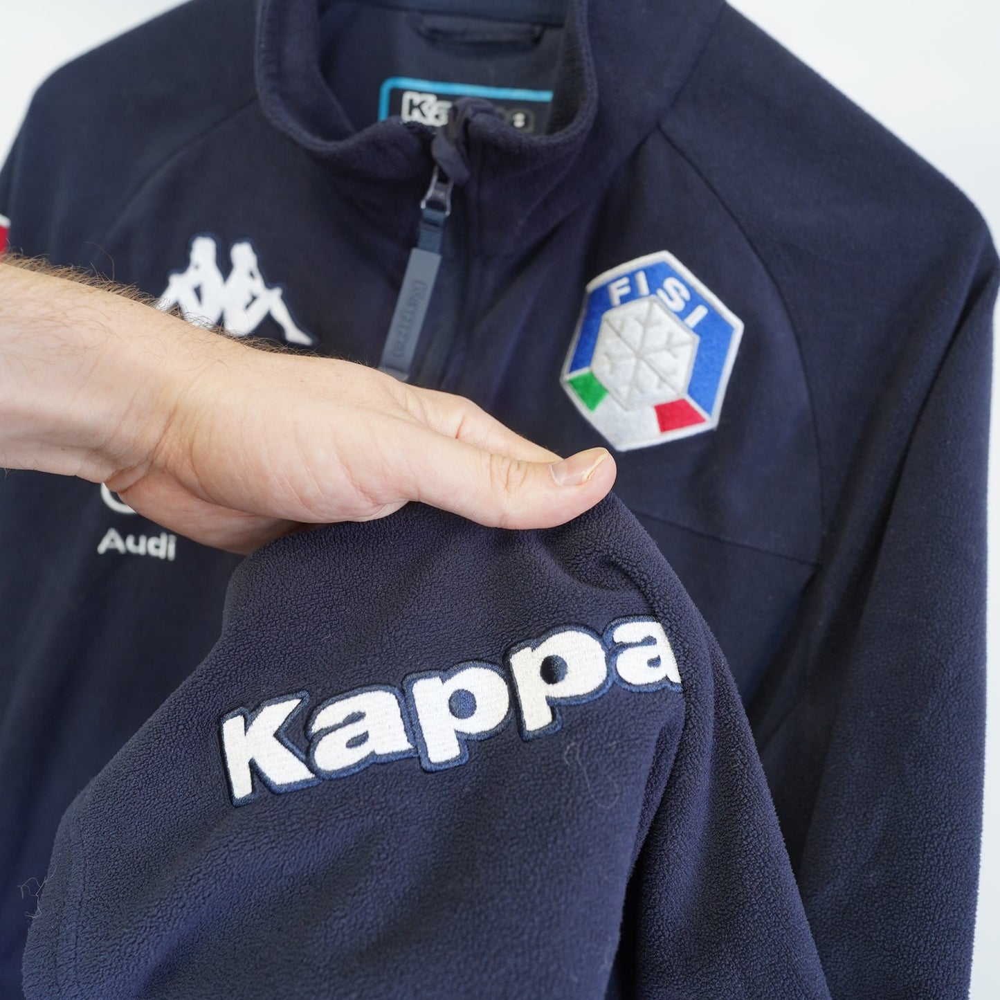 (XXL) Vintage Kappa Audi Formula 1 Racing Fleece Jacket Men's XXL Blue Stitched F1