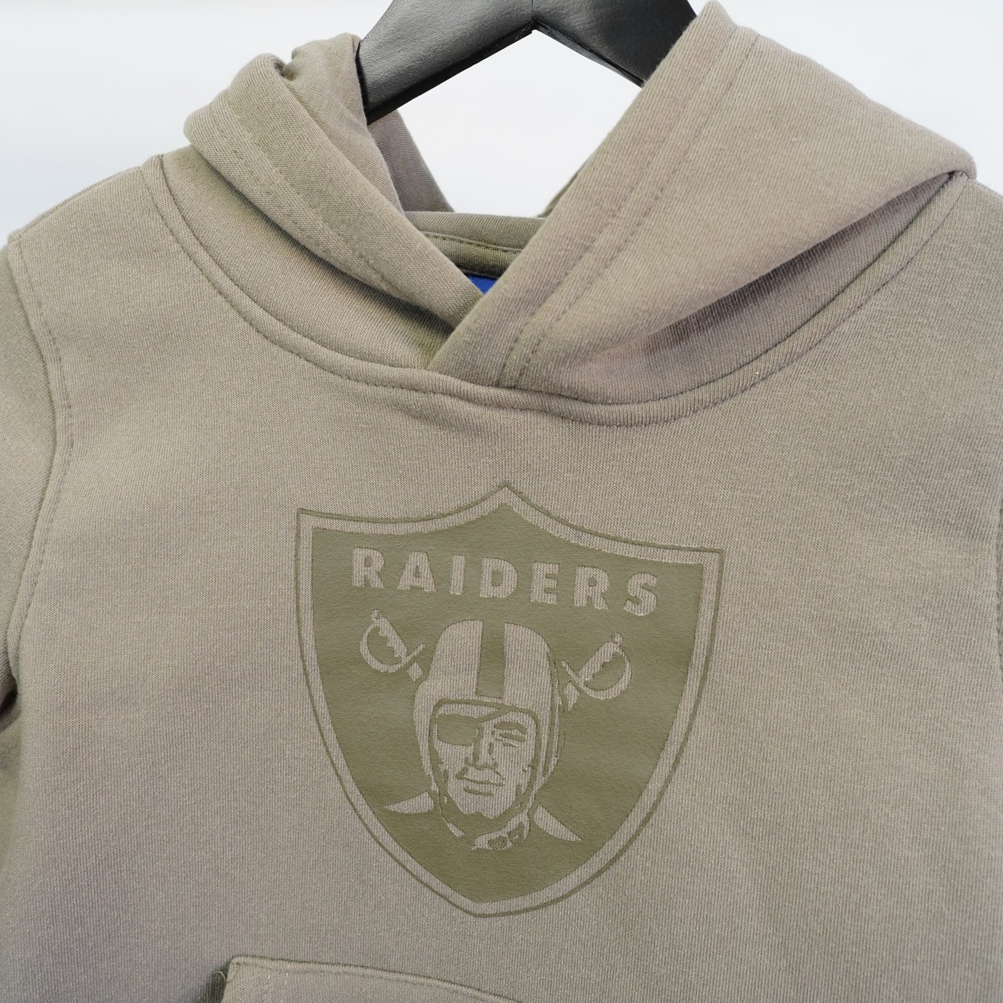 (Kids Sz. 4) Las Vegas Raiders Hoodie Kids Size 4 Tan Military NFL Football Salute to Service