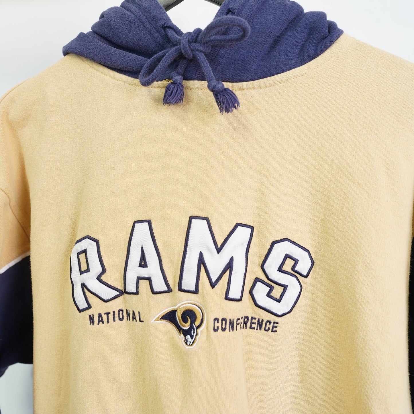 (M) Vintage LA St. Louis Rams Reebok Hoodie Men's M Gold Y2K 2000s Football NFL