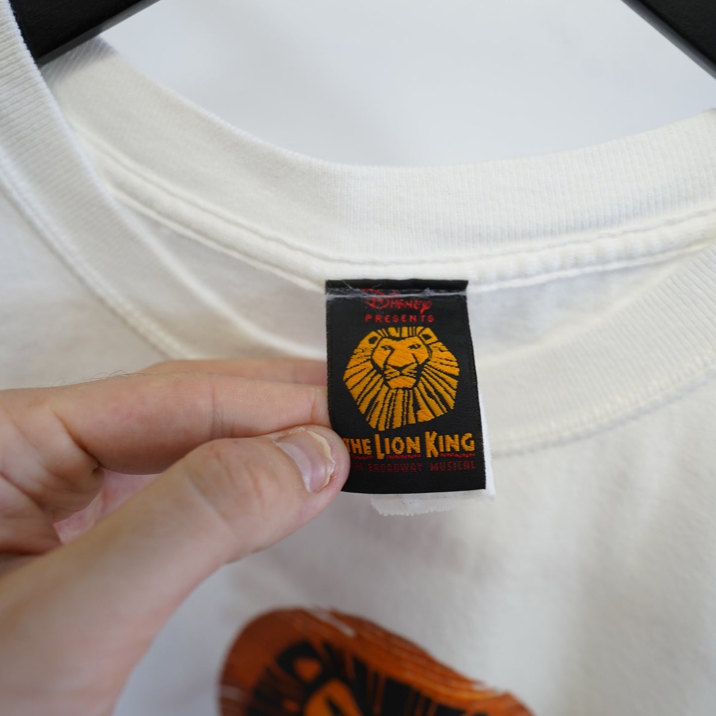 (XL) Disney The Lion King Broadway Show 2000s Promo Play T-Shirt Men's XL White Vtg