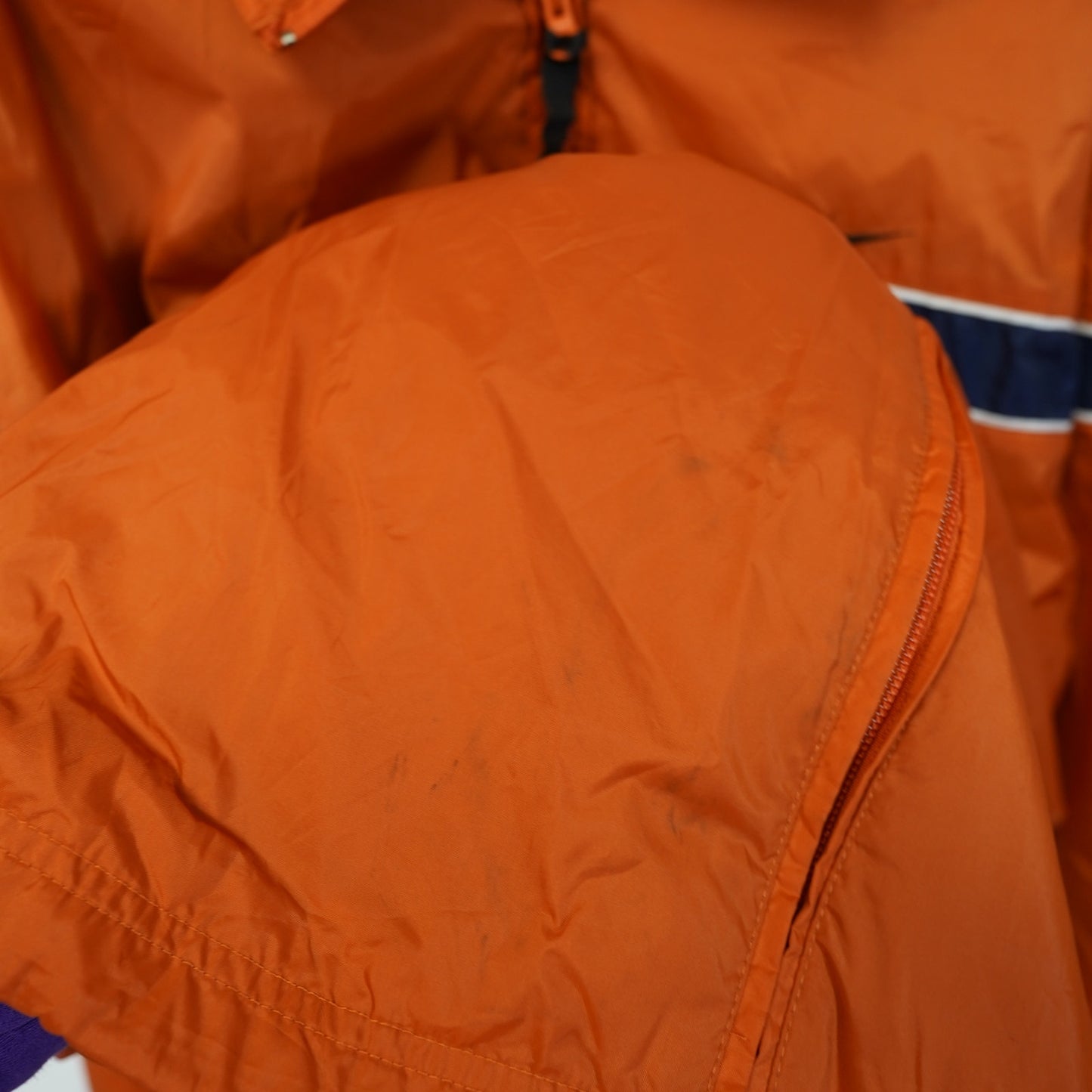 (XXL) Vintage Orange Nike 2000s Windbreaker Men's XXL Cotton Lined 2000s Running