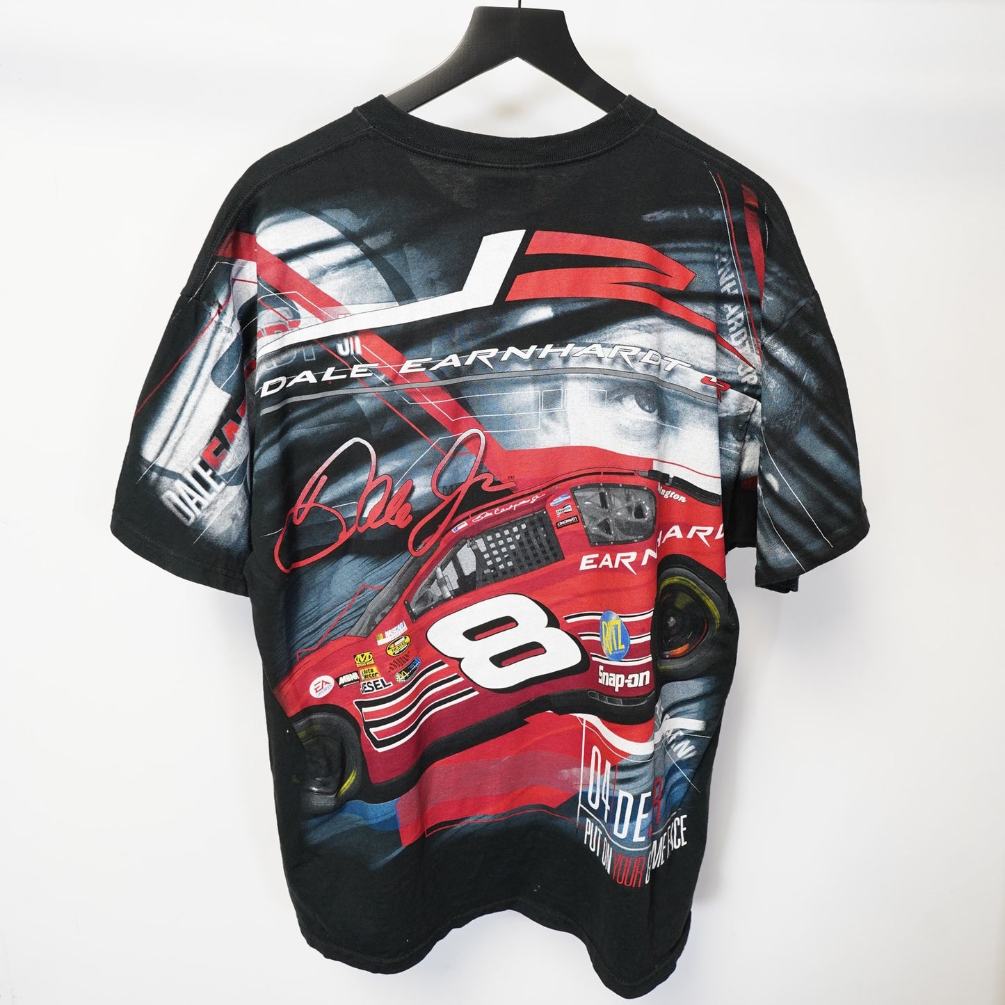 (L) Dale Earnhardt Jr. Budweiser Nascar Racing All Over Print T-Shirt Men's L Chase
