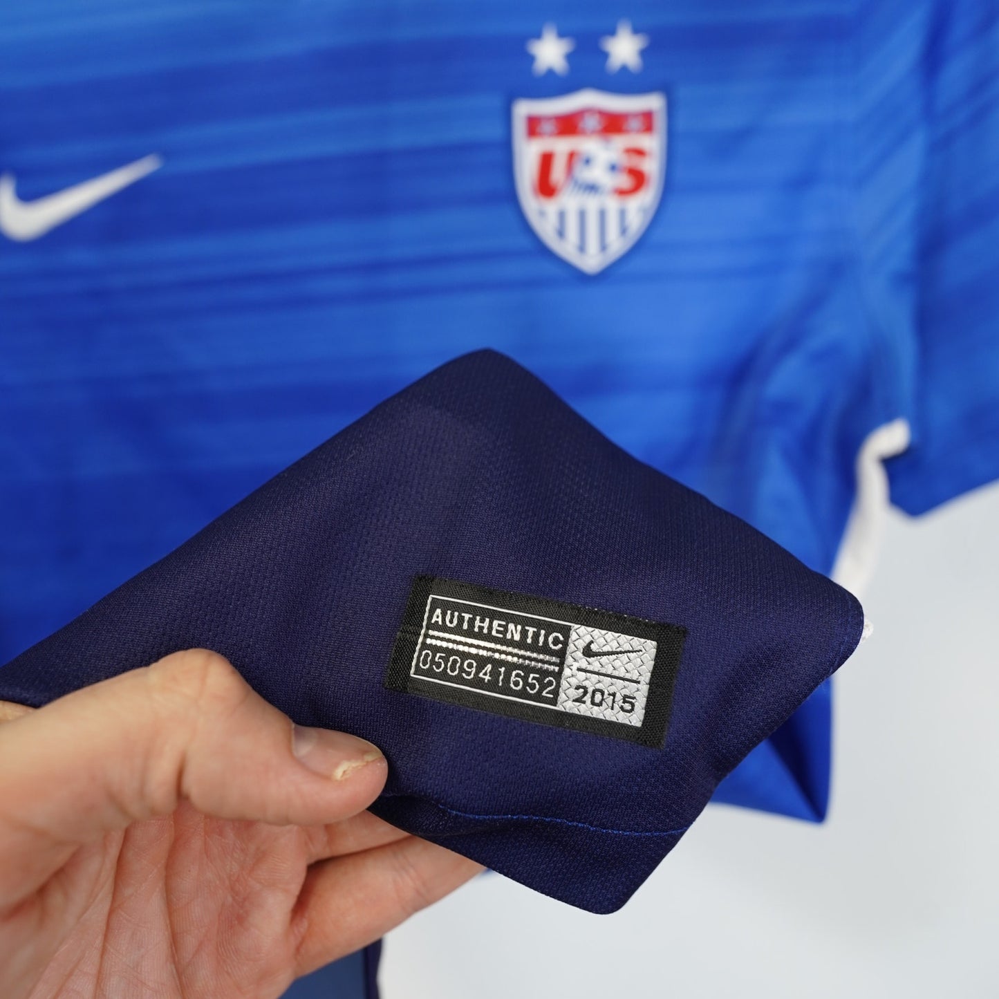(Women's XL) Nike USA Soccer Jersey 2015 World Cup Women's XL Blue USWNT Futbol Kit