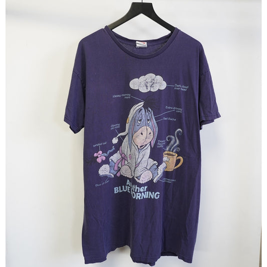 (One Size) Vintage Winnie the Pooh Eeyore Disney Sleep T-Shirt Women's One Size Navy Blue