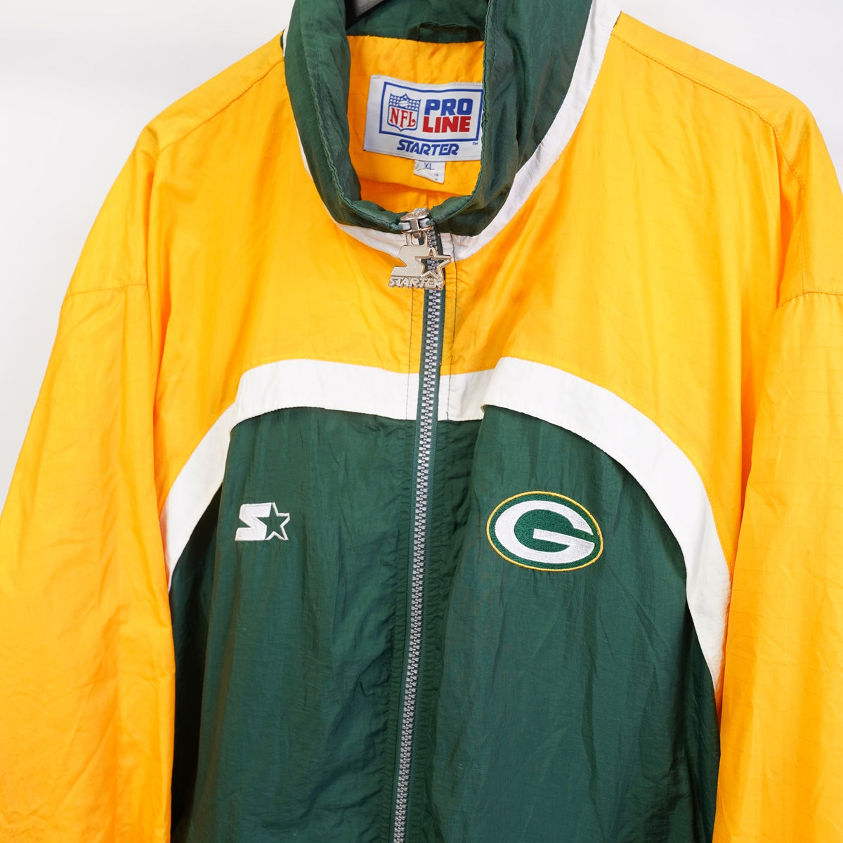 Vintage (XL) Green Bay Packers Starter NFL Pro Line Windbreaker Men's XL Green 90s