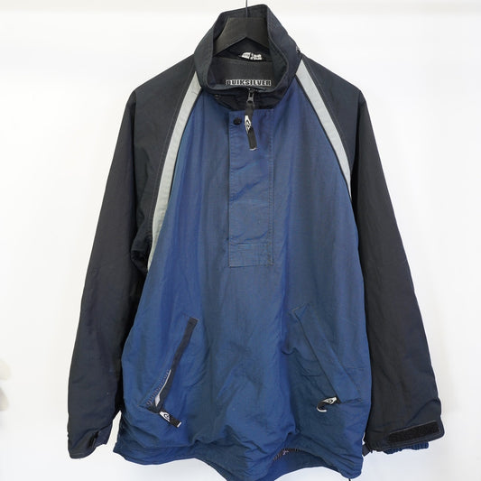 (L) Vintage Quicksilver Snow Ski Jacket Men's L 90s Blue Black Surf Skate 2000s