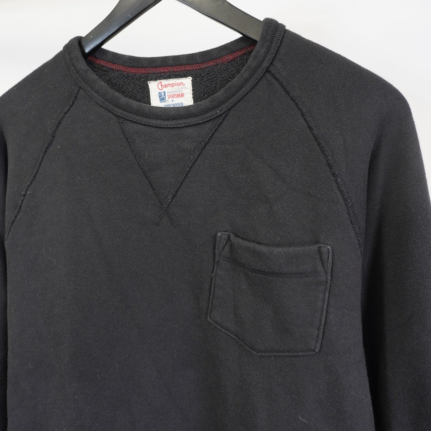 (M) Todd Snyder x Champion Crewneck Sweatshirt Men's Medium Black Pocket