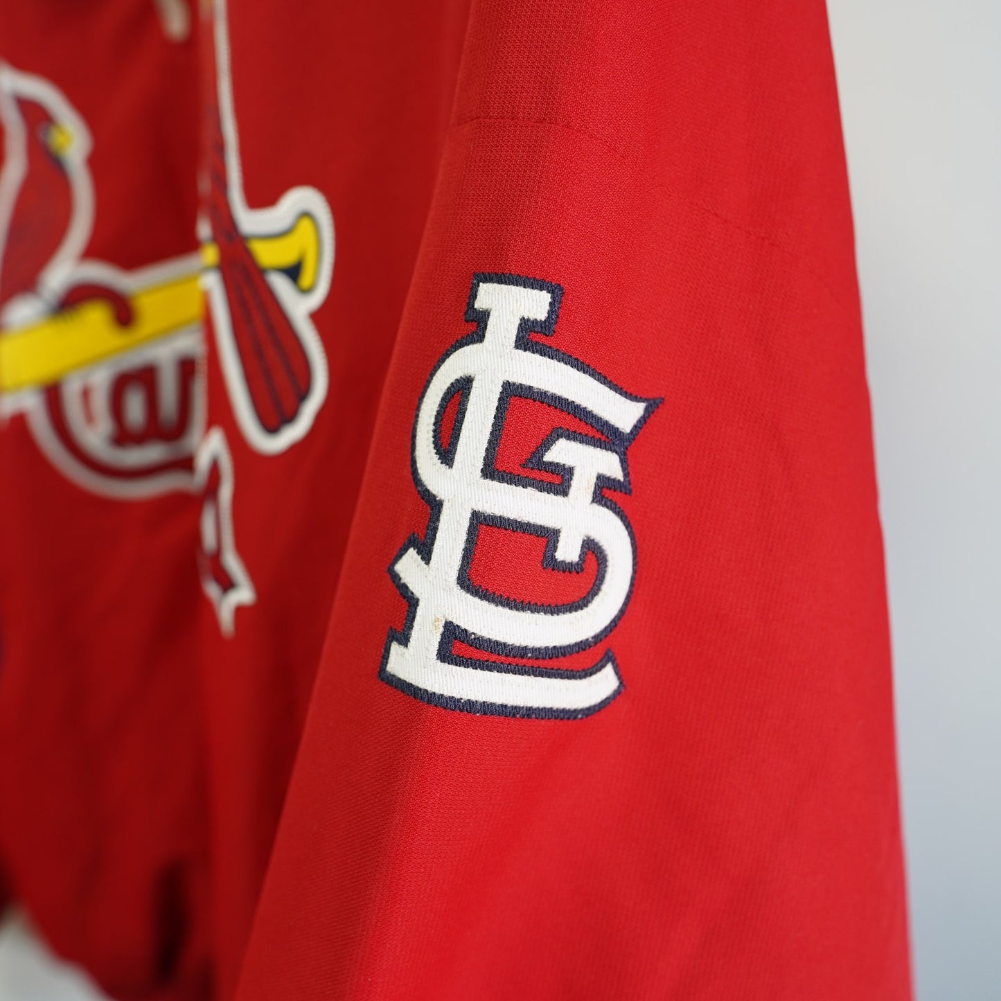 (L) Vintage St. Louis Cardinals Majestic Authentic Jacket Men's L Red Fleece Lined