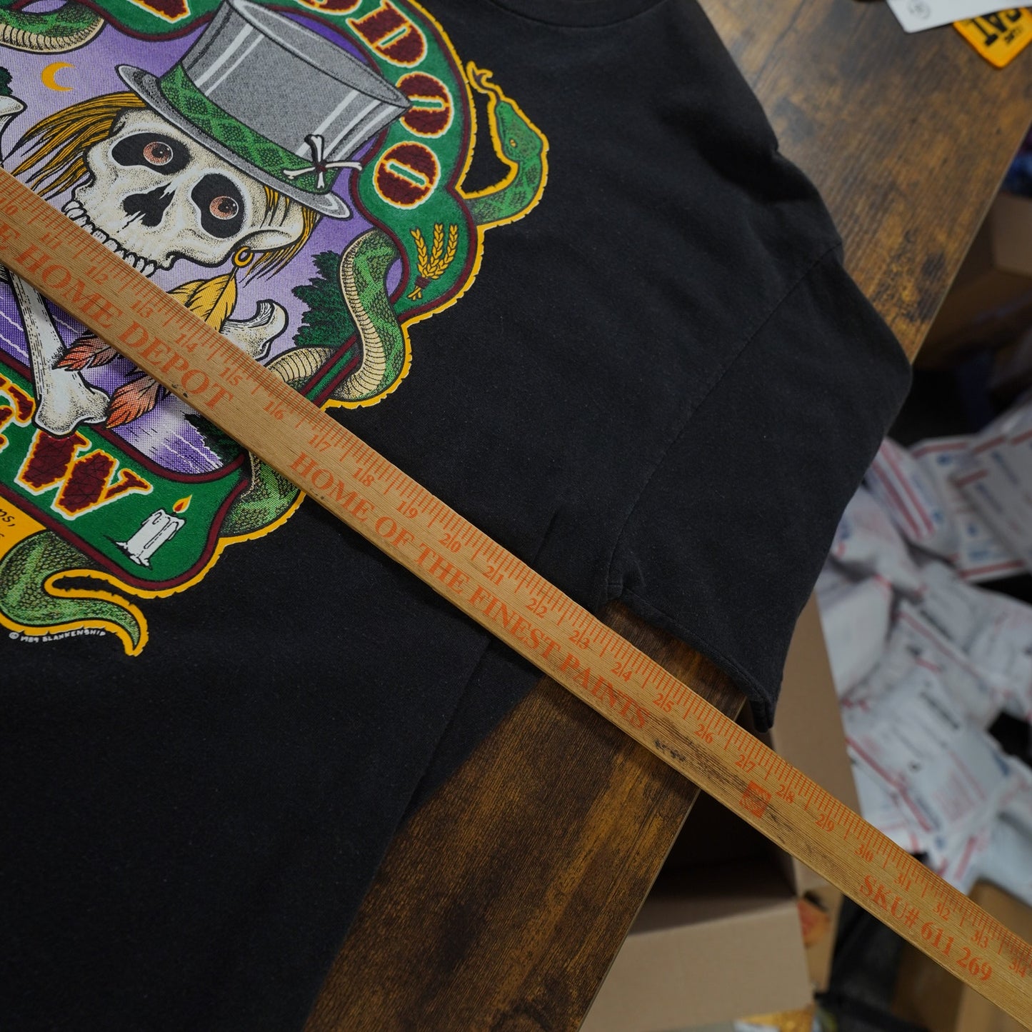 (L) Vintage New Orleans Voodoo Brew Beer T-Shirt Skull Crossbones Brewery