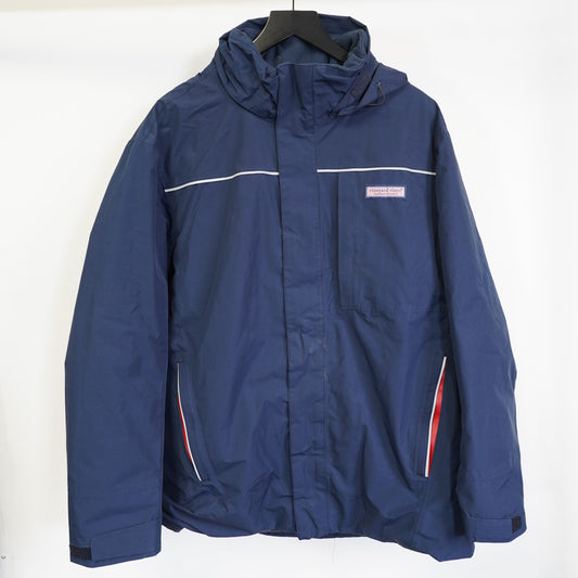 (XL) Vineyard Vines Nor'easter Performance Rain Shell Jacket Mens XL Navy Blue Preppy