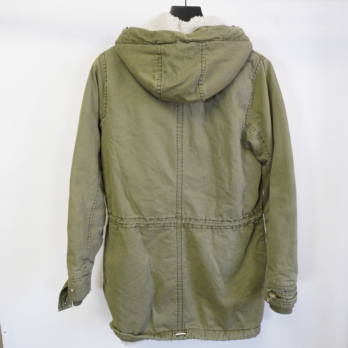 (Women's M) Vintage Abercrombie & Fitch Military Jacket Sherpa Lined Women's M Green Y2K