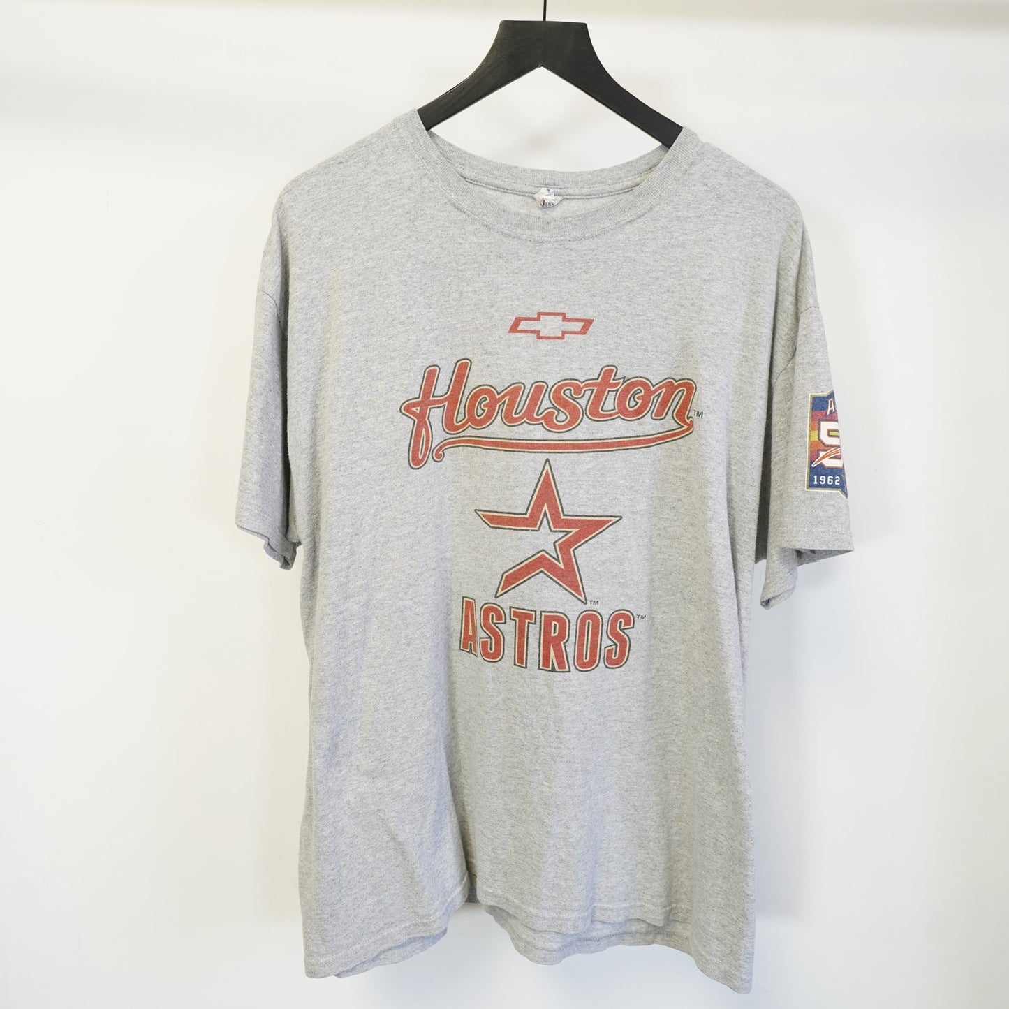 (XL) Houston Astros Y2K Chevy Promo T-Shirt Men's XL Gray 2000s Baseball MLB Retro