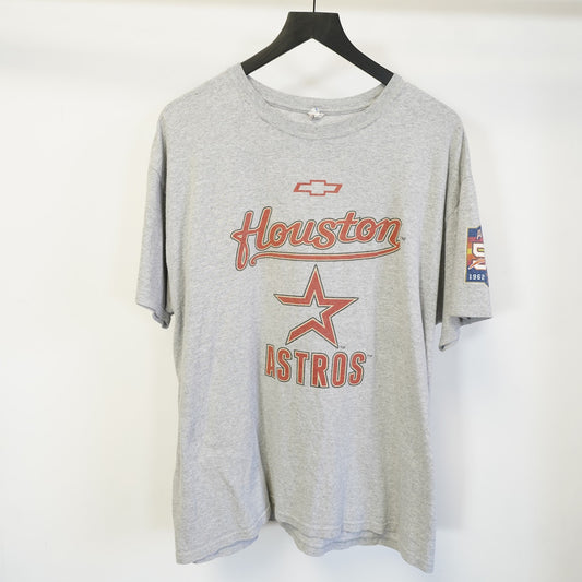 (XL) Houston Astros Y2K Chevy Promo T-Shirt Men's XL Gray 2000s Baseball MLB Retro