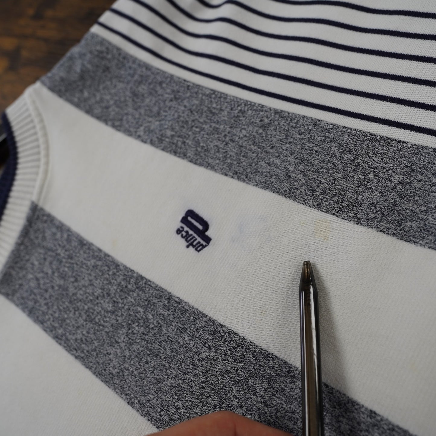 (L) Vintage Rice University Owls Prince Tennis Sweatshirt Men's L 90s Striped READ