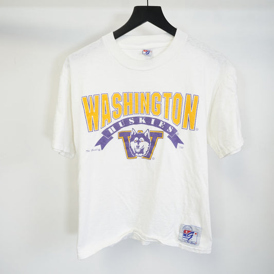 (M) Vintage University of Washington Huskies The Game T-Shirt White Men's M-L 90s