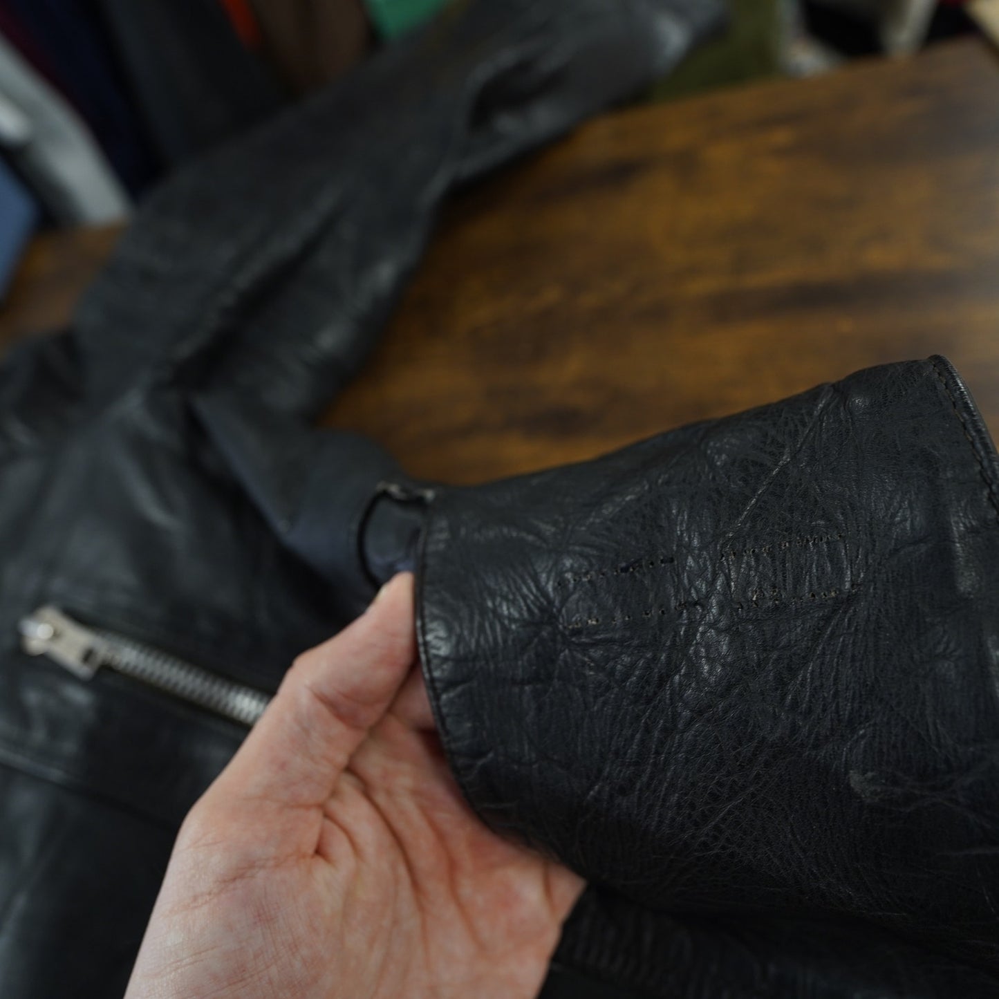 (M) True Vintage 60s Horse Leathers Motorcycle Leather Biker Jacket Men's M Sz. 52
