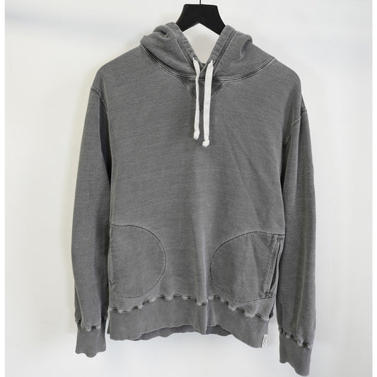 (L) Todd Snyder Heavy Cotton Popover Hoodie Men's L Stone Washed Gray Made in Canada