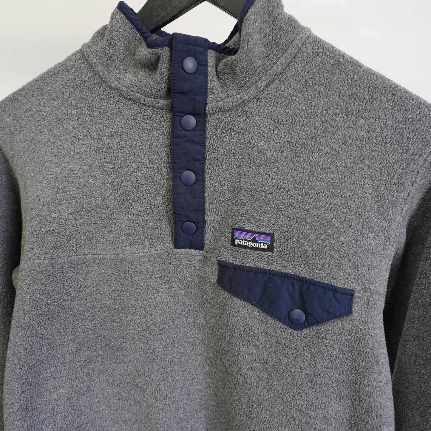 (Boys M) Patagonia Synchilla Fleece 1/4 Zip Pullover Sweater Boys M Youth 10 Gray Kids