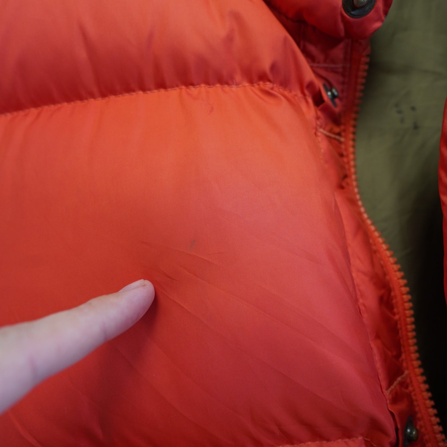 (XL) Vintage Polo Ralph Lauren Down Puffer Vest Men's XL Orange Quilted Waistcoat
