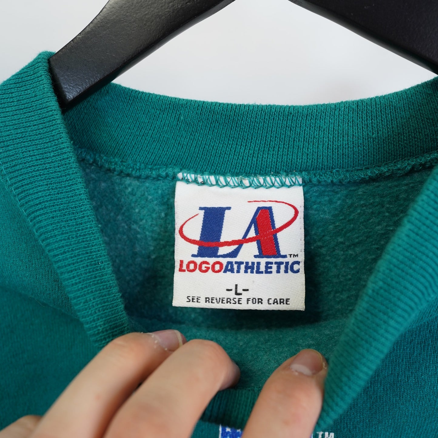 (L) Vintage Miami Dolphins Logo Athletic 90s Sweatshirt Men's L Aqua Crewneck NFL