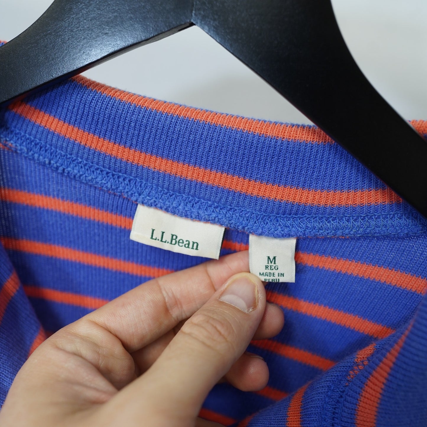 (Women's M) L.L.Bean Striped Quarter-Zip Pullover Sweater Women's M Blue Orange Gorpcore