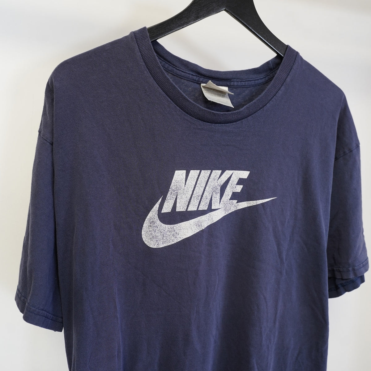 (XL) Vintage Y2K Nike Logo T-Shirt Men's XL Navy Blue 2000s SB Skate Sportswear