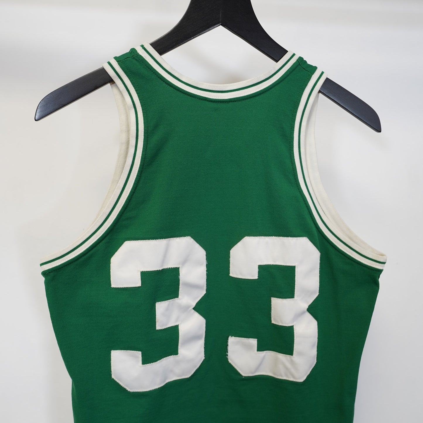 (M) Sz. 40 Vintage 1980s Larry Bird Boston Celtics Sand Knit Jersey Men's Stitched