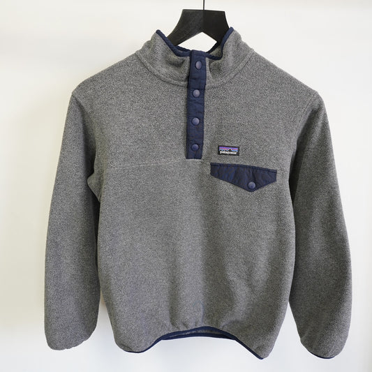 (Boys M) Patagonia Synchilla Fleece 1/4 Zip Pullover Sweater Boys M Youth 10 Gray Kids