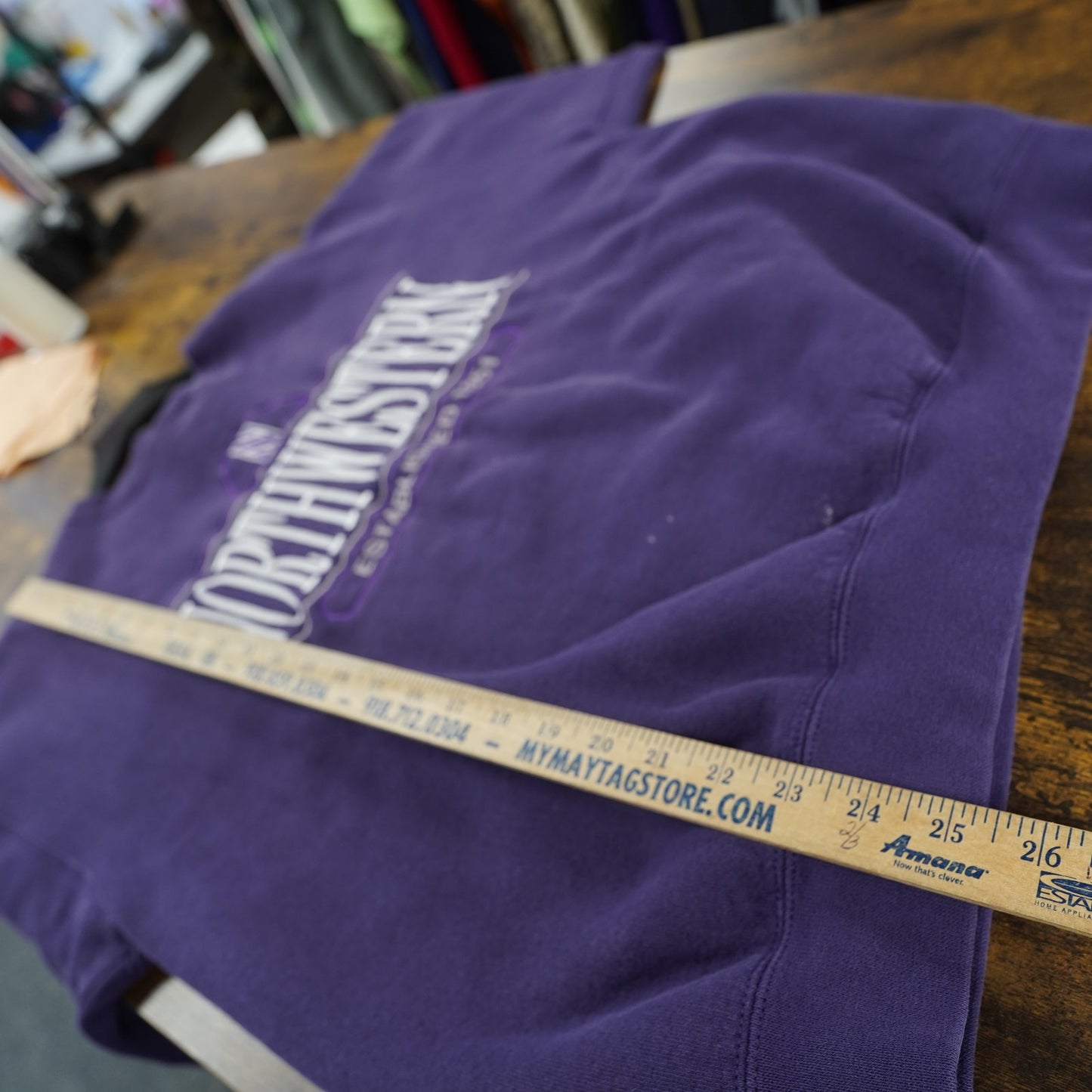 (L) Vintage Northwestern University Wildcats Sweatshirt Men's L Purple Galt Sand 90s