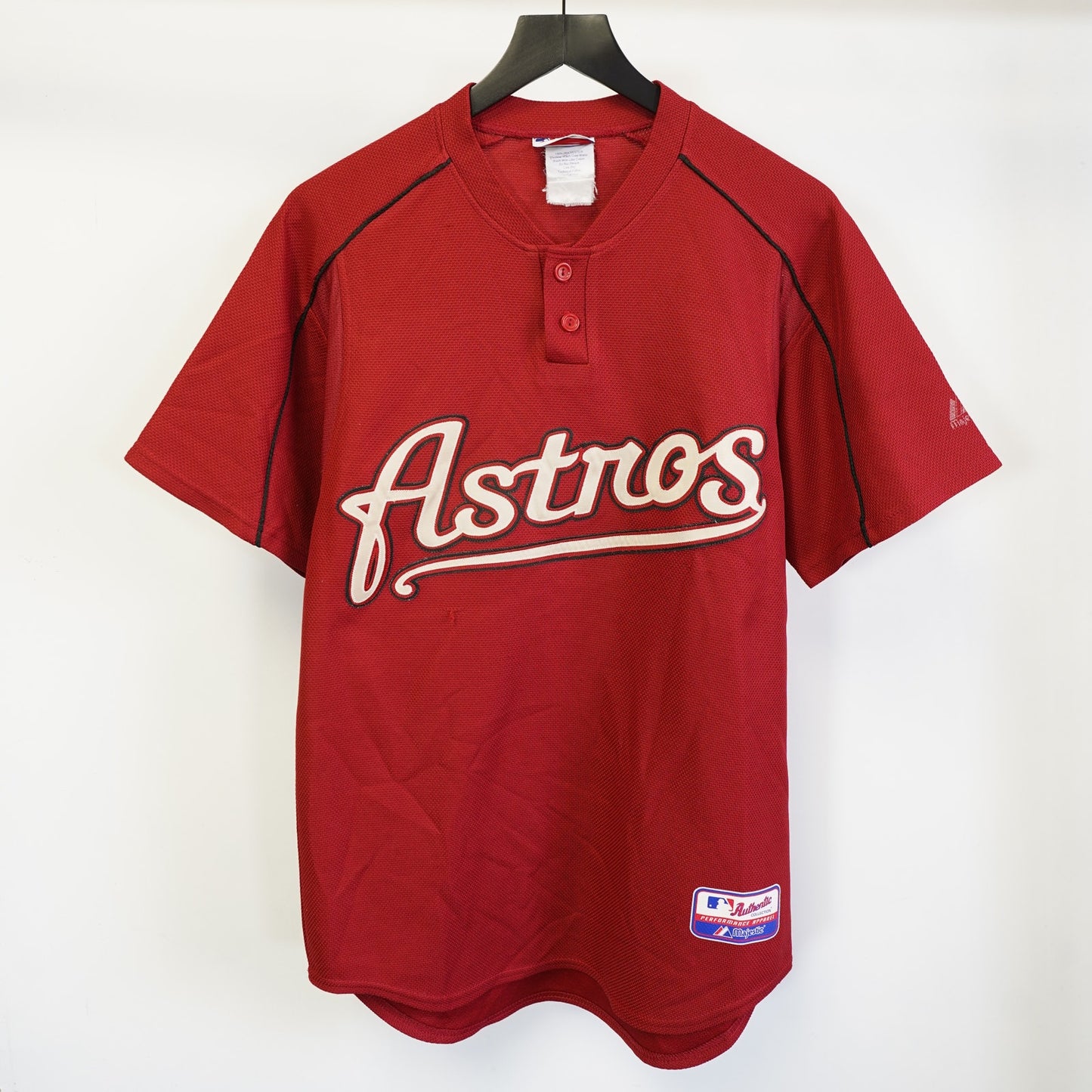 (M/L) Vintage Houston Astros Embroidered Majestic Baseball Jersey Y2K Men's M/L Red