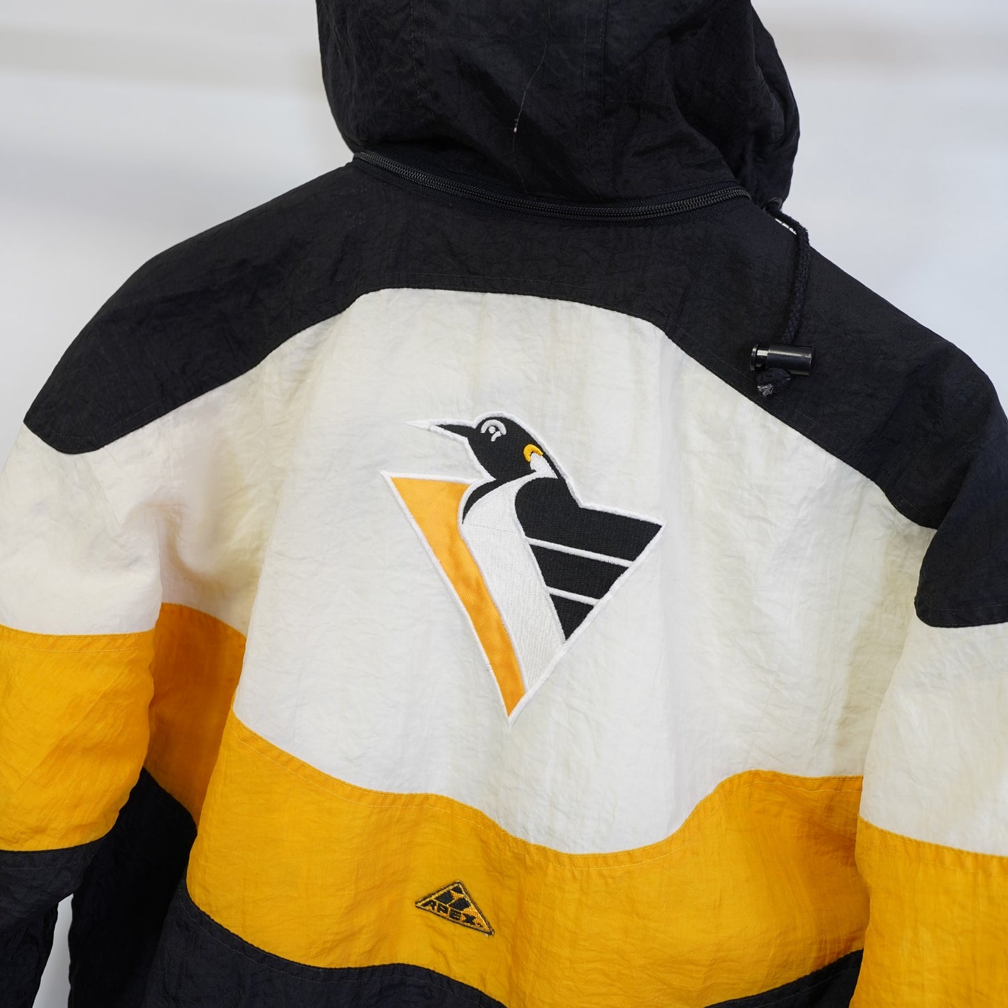 (Kids L) Vintage Pittsburg Penguins Apex One Puffer Jacket Youth L 90s Retro Kids White